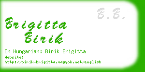 brigitta birik business card